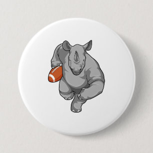 Macaron Rond 7,6 Cm Rhino de football