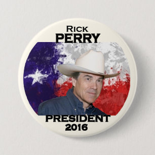 Macaron Rond 7,6 Cm Rick Perry texan pour le président 2016
