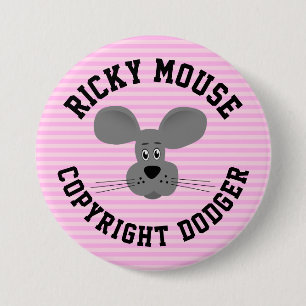 Macaron Rond 7,6 Cm Ricky Mouse