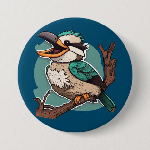 Macaron Rond 7,6 Cm Rire Kookaburra