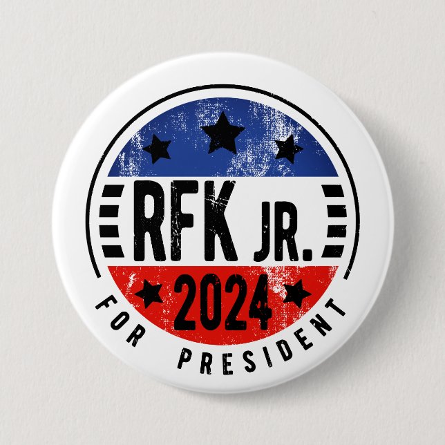 Macaron Rond 7,6 Cm Robert Kennedy, Jr. pour le président 2024 (Devant)