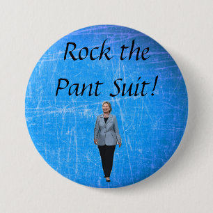 Macaron Rond 7,6 Cm Rocher le costume de pantalon, bouton Pro Hillary