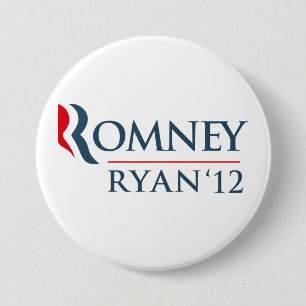 Macaron Rond 7,6 Cm Romney Ryan 2012