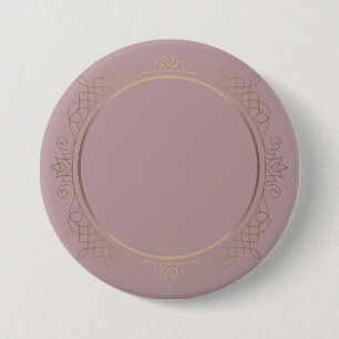 Macaron Rond 7,6 Cm Rose Gold Blank Modèle Ajouter votre texte élég