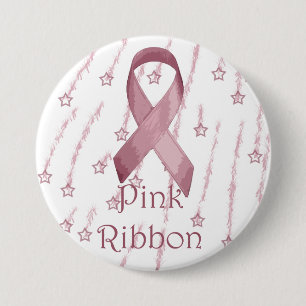 Macaron Rond 7,6 Cm Ruban rose
