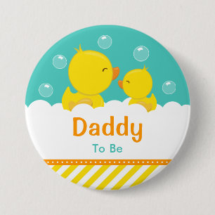 Macaron Rond 7,6 Cm Rubber Ducky Jaune et Green Daddy pour être