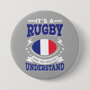 Macaron Rond 7,6 Cm Rugby France