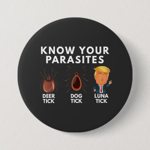 Macaron Rond 7,6 Cm Sachez que vous êtes des parasites Anti-Trump Humo
