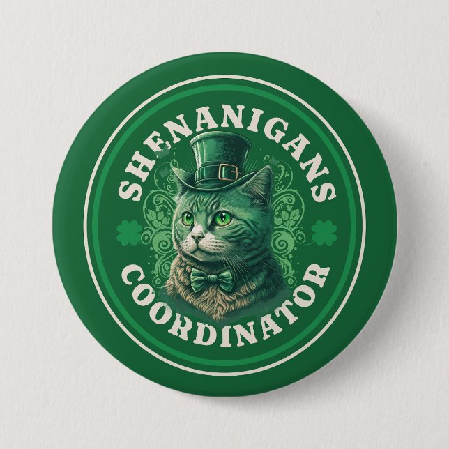 Macaron Rond 7,6 Cm Saint Patrick’s Day Shenanigans Coordonnateur (Devant)