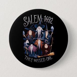 Macaron Rond 7,6 Cm Salem 1692 Ils Ont Manqué Une Sorcière Halloween