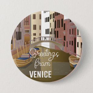 Macaron Rond 7,6 Cm Salutations de Venise