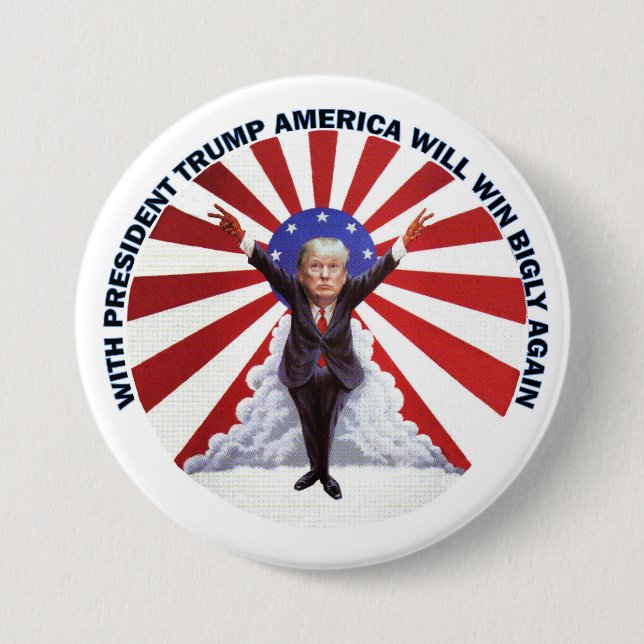 Macaron Rond 7,6 Cm Salute d'investiture de Trump (Devant)
