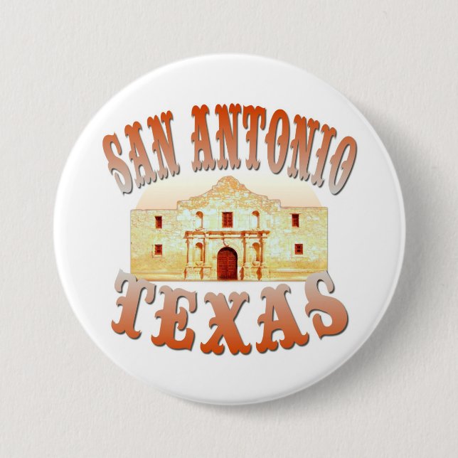 Macaron Rond 7,6 Cm San Antonio le Texas (Devant)