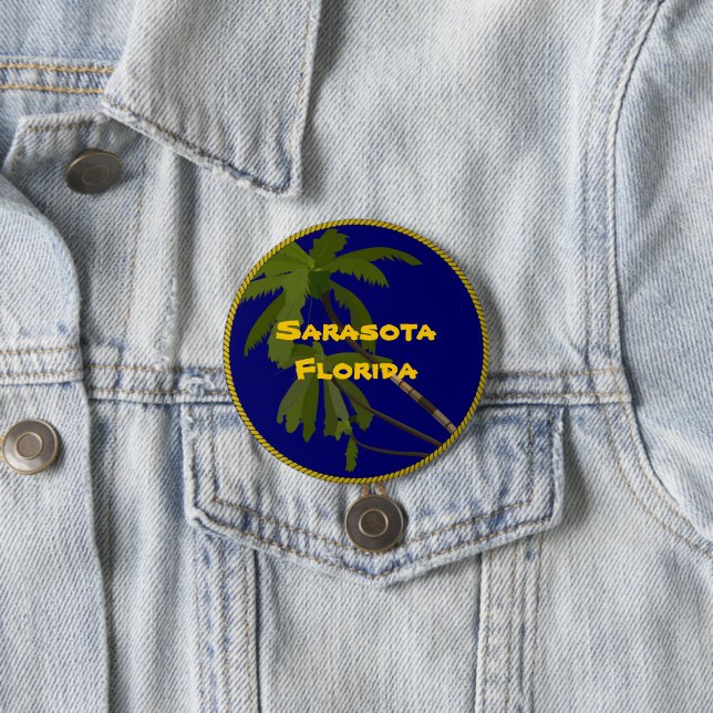Macaron Rond 7,6 Cm Sarasota, Floride (En situation)