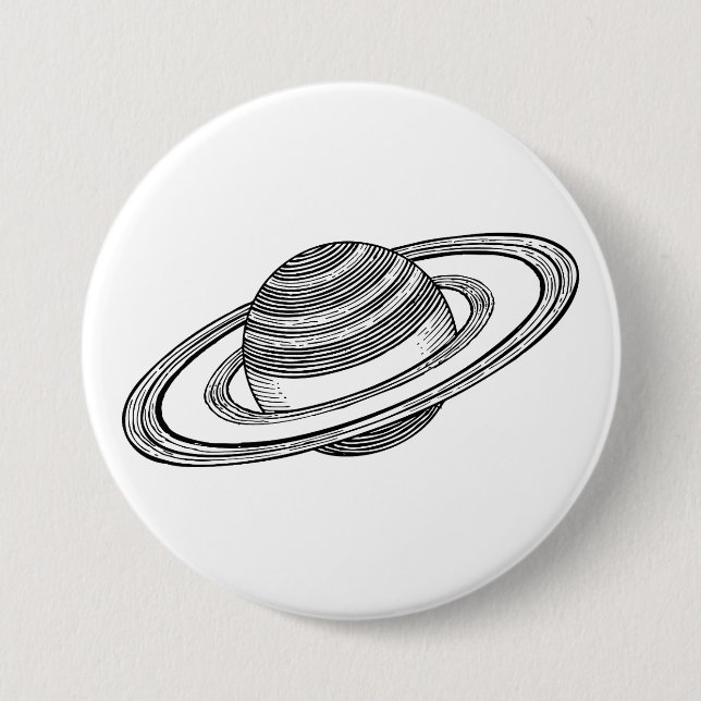 Macaron Rond 7,6 Cm Saturne (Devant)