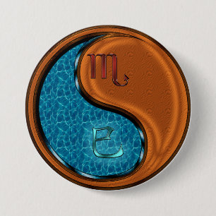 Macaron Rond 7,6 Cm Scorpion & Serpent de Bois