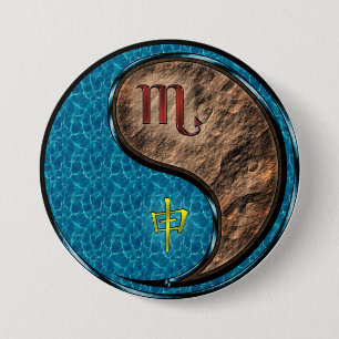 Macaron Rond 7,6 Cm Scorpion & Singe de Terre
