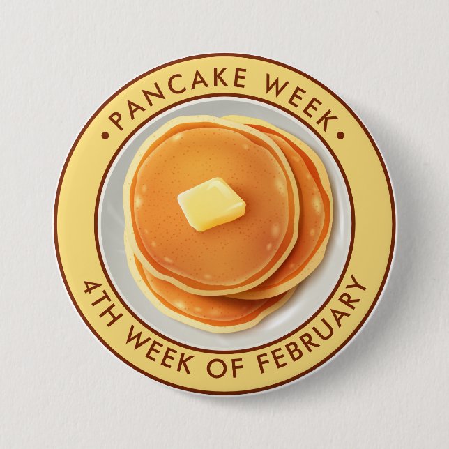 Macaron Rond 7,6 Cm Semaine de la crêpe (Devant)