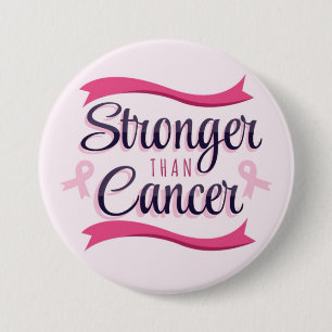 Macaron Rond 7,6 Cm Sensibilisation au cancer du ruban rose