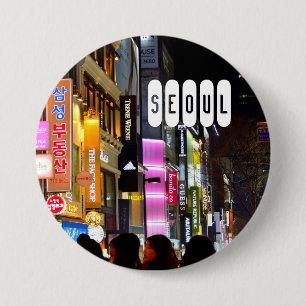 Macaron Rond 7,6 Cm Séoul (Corée du Sud)