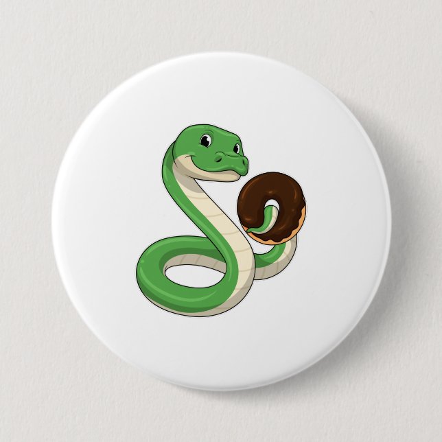 Macaron Rond 7,6 Cm Serpent avec beigne (Devant)