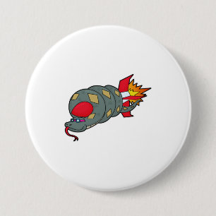 Macaron Rond 7,6 Cm Serpent avec fusée