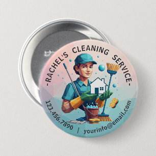 Macaron Rond 7,6 Cm Service de nettoyage de maison moderne et de ménag