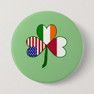 Macaron Rond 7,6 Cm Shamrock du drapeau polonais