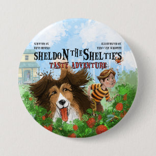 Macaron Rond 7,6 Cm Sheldon the Sheltie