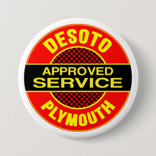 Macaron Rond 7,6 Cm Signe vintage de service de DeSoto
