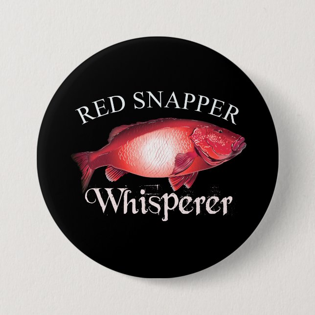Macaron Rond 7,6 Cm Snapper rouge Whisperer Dark (Devant)