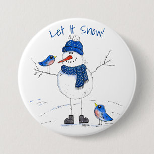 Macaron Rond 7,6 Cm Snowman à longue jambe