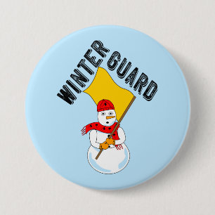 Macaron Rond 7,6 Cm Snowman Winter Guard