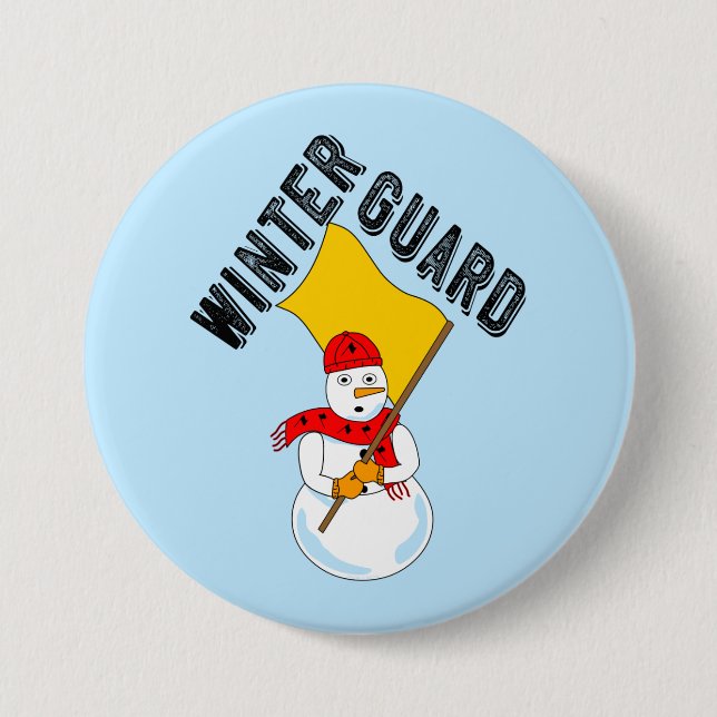 Macaron Rond 7,6 Cm Snowman Winter Guard (Devant)