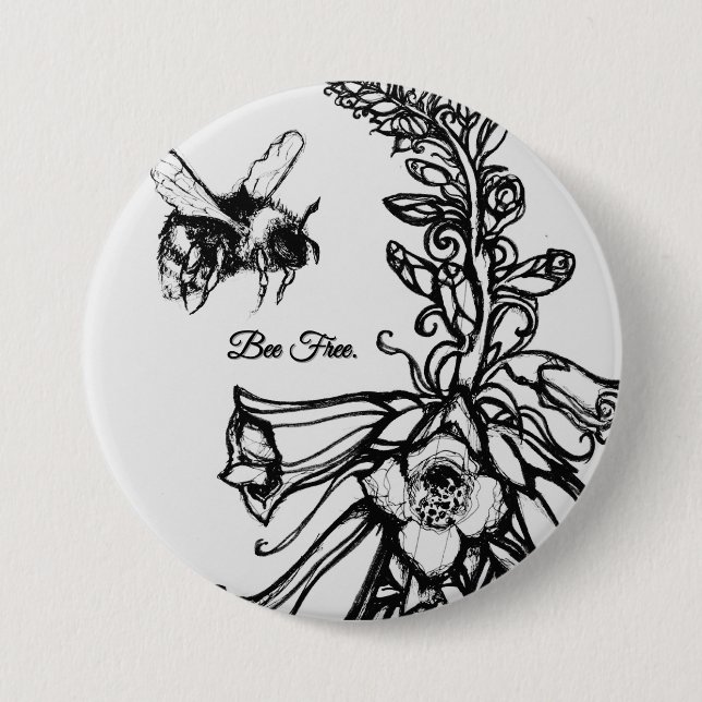 Macaron Rond 7,6 Cm Solwhimsy For the Bees Collection 1 (Devant)