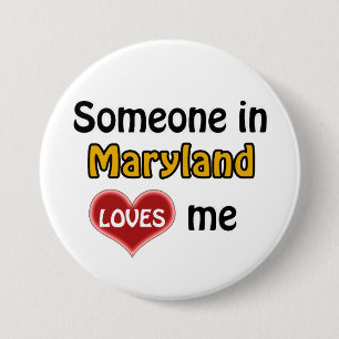 Macaron Rond 7,6 Cm Someone in Maryland Loves me