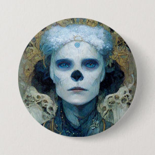 Macaron Rond 7,6 Cm Sorcière de glace 3 Imaginaires Sci-Fi