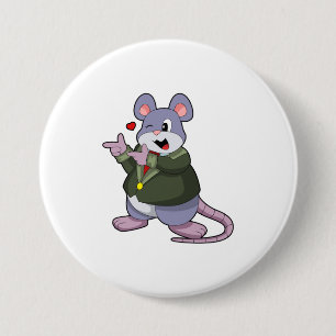 Macaron Rond 7,6 Cm Souris comme chambre avec costume