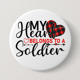 Macaron Rond 7,6 Cm Soutien d'amour militaire du soldat