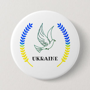 Macaron Rond 7,6 Cm Soutien de l'Ukraine