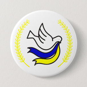 Macaron Rond 7,6 Cm Soutien de l'Ukraine