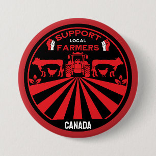 Macaron Rond 7,6 Cm Soutien des produits agricoles canadiens locaux