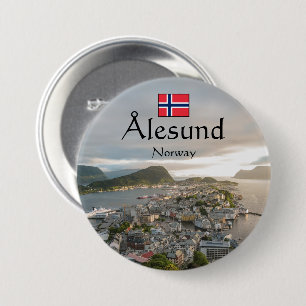 Macaron Rond 7,6 Cm Souvenir d'Alesund