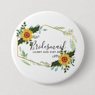 Macaron Rond 7,6 Cm Soyez Ma Flowergirl Femme D'Accueil Merci
