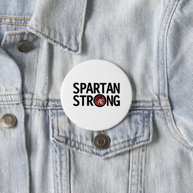 Macaron Rond 7,6 Cm Spartan Fort. Bouton personnalisé (En situation)
