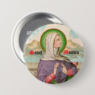 Macaron Rond 7,6 Cm St. Monica of Tagaste (SAU 047; détail)