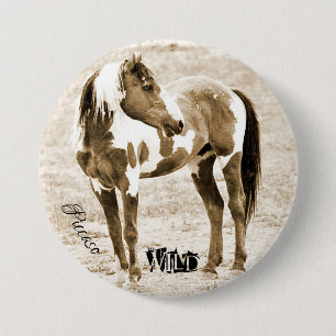 Macaron Rond 7,6 Cm Stallion Picasso de Peinture sauvage