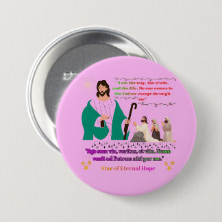 Macaron Rond 7,6 Cm Star of Eternal Hope light pink