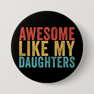 Macaron Rond 7,6 Cm Super Comme Mes Filles