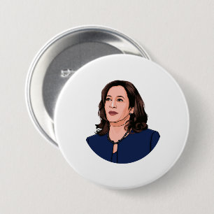 MACARON ROND 7,6 CM SUPERHERO KAMALA HARRIS